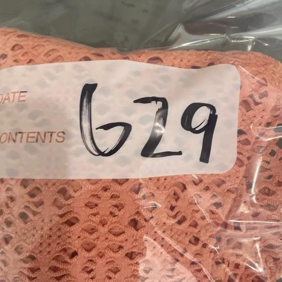 Free people beach womens crotchet crop tank peach beach coastal summer Large - Picture 10 of 10